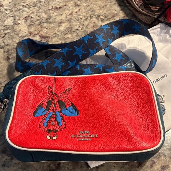 Coach Handbags - Spider-Man Coach Red and Blue Graphic Crossbody Bag